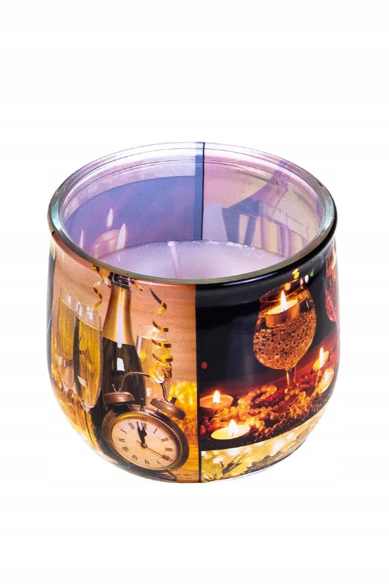 ŚWIECZKA W SZKLE ZAPACHOWA PARAFINOWA MIGDAŁOWA CARNIVAL 25H