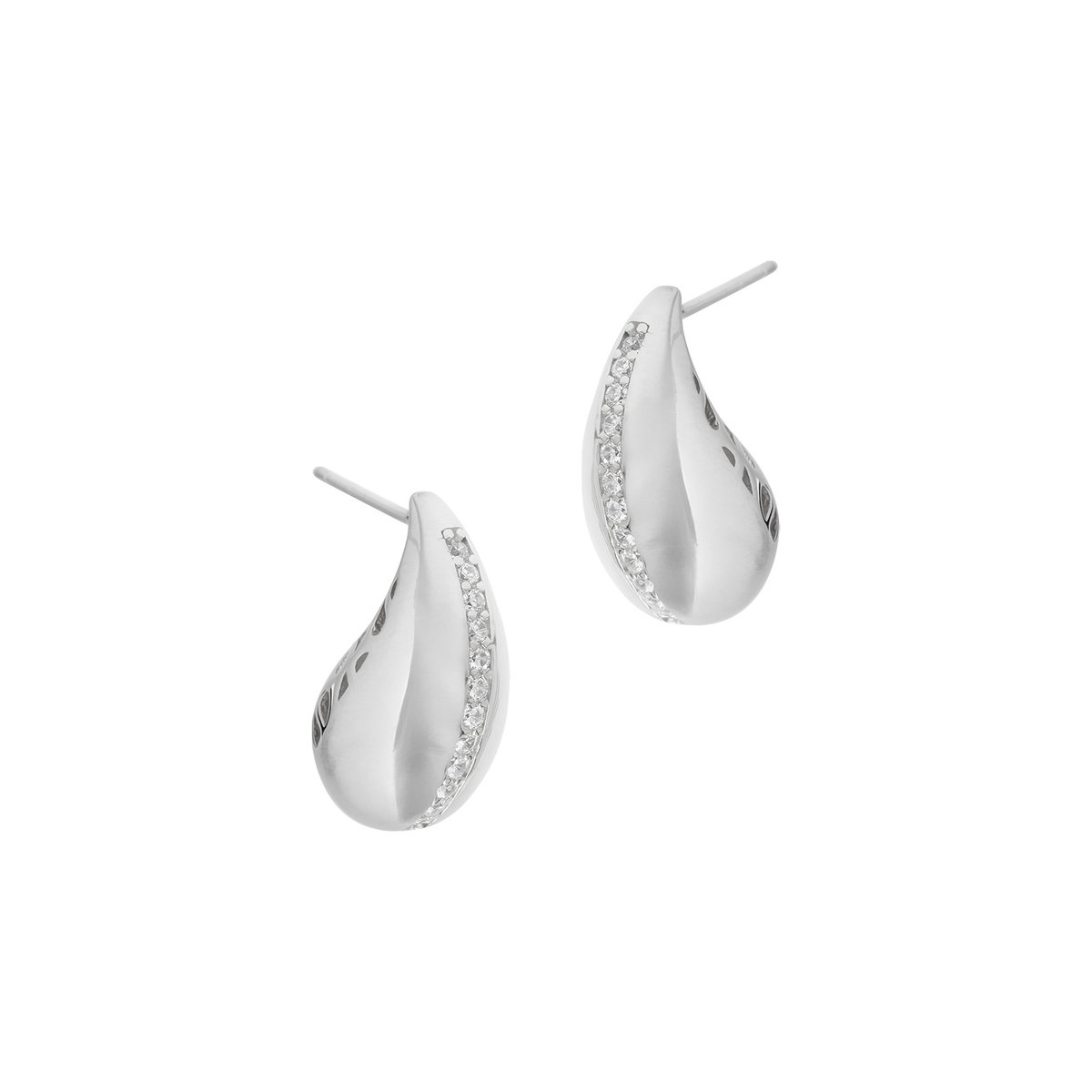 Srebrne 925 kolczyki Kropla ażur