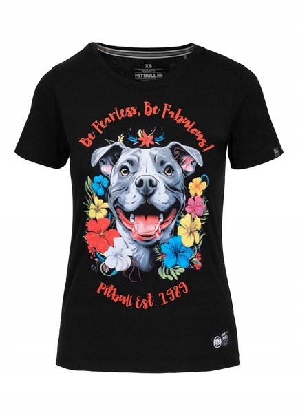 Koszulka damska T-shirt Pit Bull Happy-Pit 2 czarna S