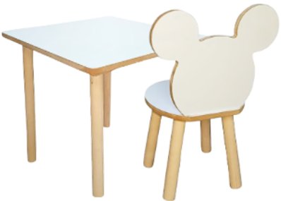 STOLIK I KRZESEŁKO MYSZKA ZESTAW DLA DZIECI