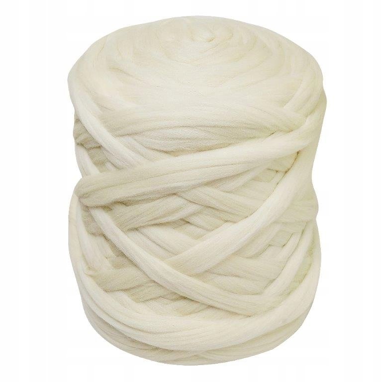 Wełna czesankowa czesanka BIAŁY NATURALNY 50g