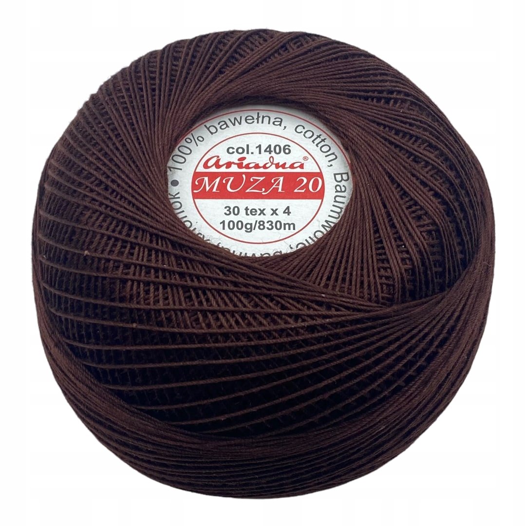 Kordonek Ariadna Muza 20 brązowy 1406