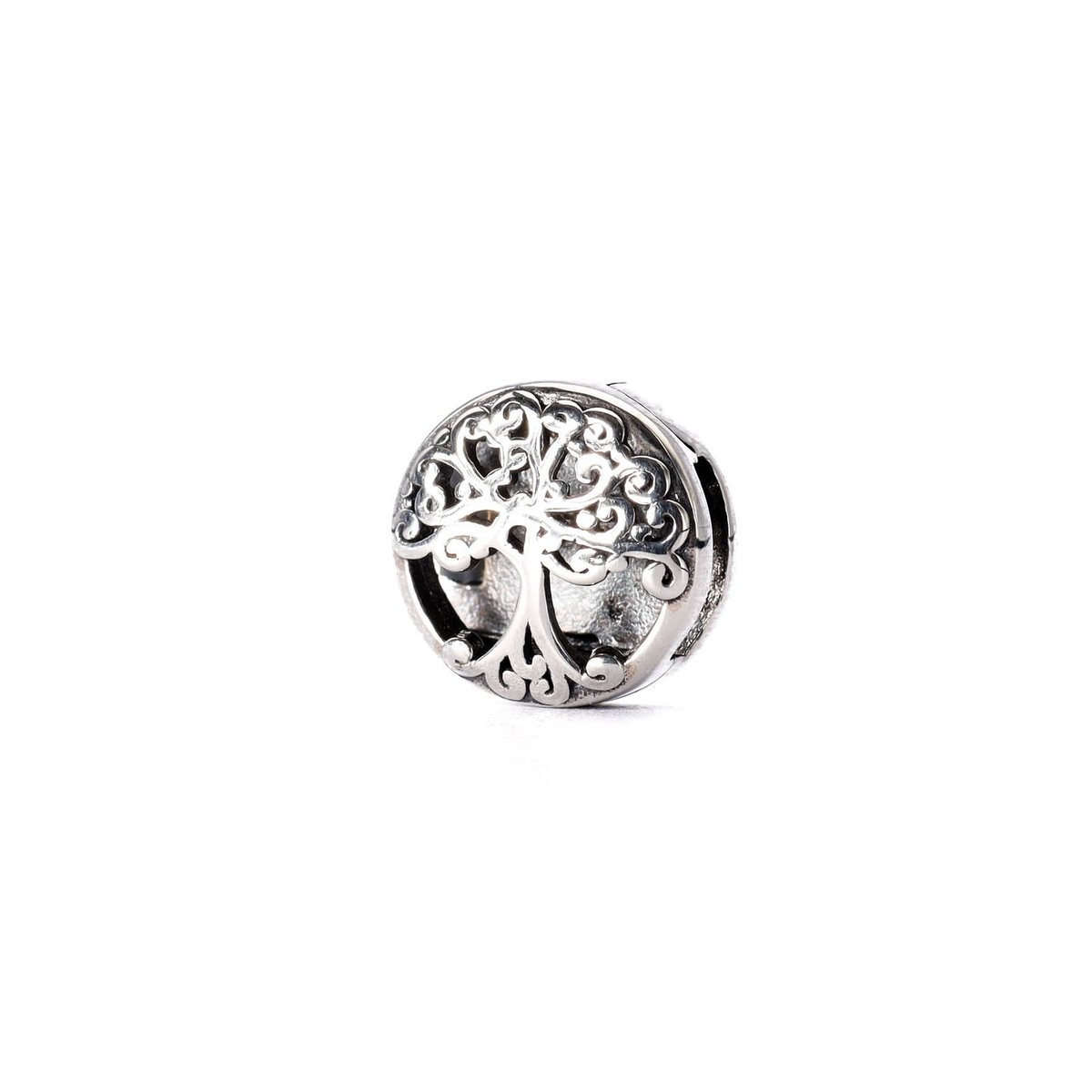 Srebrny charms klips drzewko szczęścia