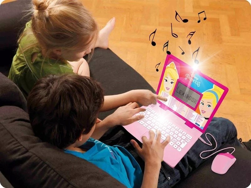 LAPTOP EDUKACYJNY PRINCESS KSIĘŻNICZKA - ekran LCD z animacjami - 3 języki