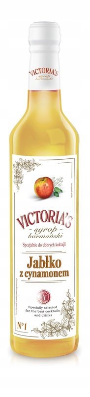Syrop Barmański do drinków kawy Victoria Cymes - JABŁKO Z CYNAMONEM 490 ml