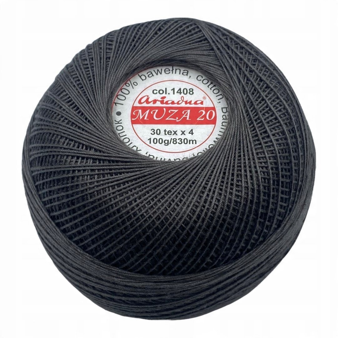 Kordonek Ariadna Muza 20 grafitowy 1408