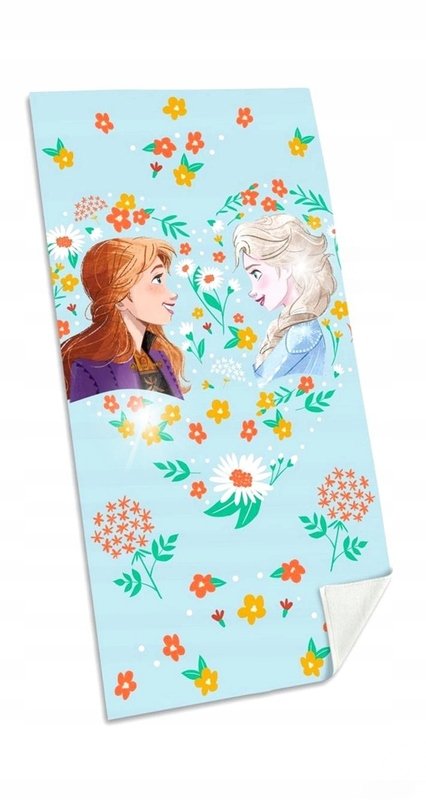 RĘCZNIK BAWEŁNIANY KRAINA LODU FROZEN Anna i Elza 40x140cm