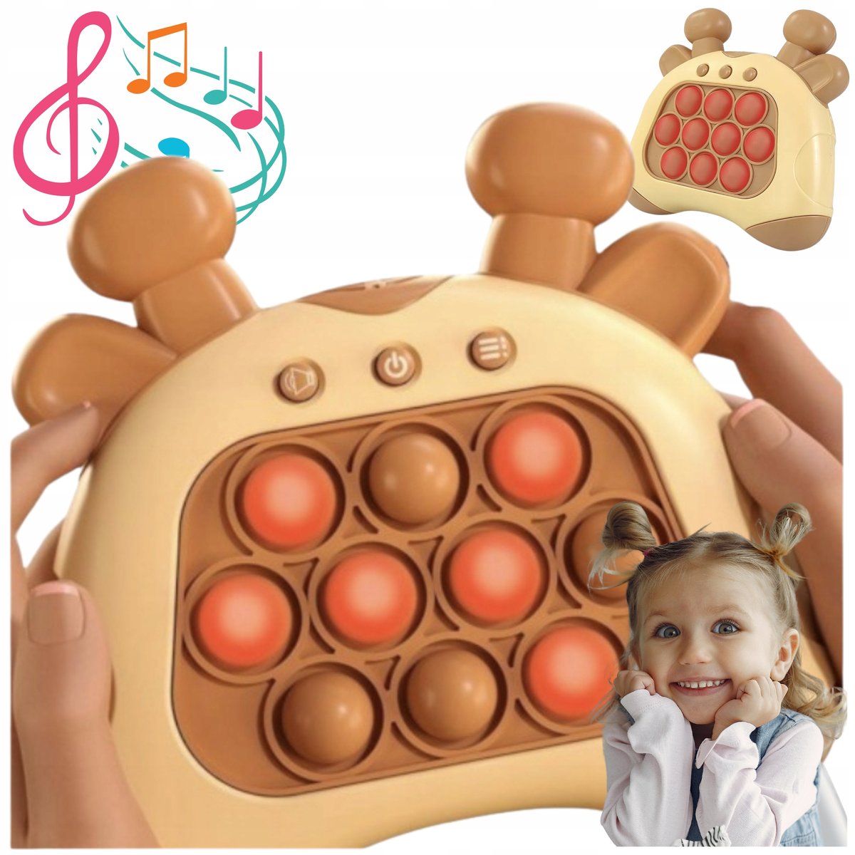 Gra POP IT POPIT Elektroniczna Gra ANTYSTRESOWA Zręcznościowa ŻYRAFA