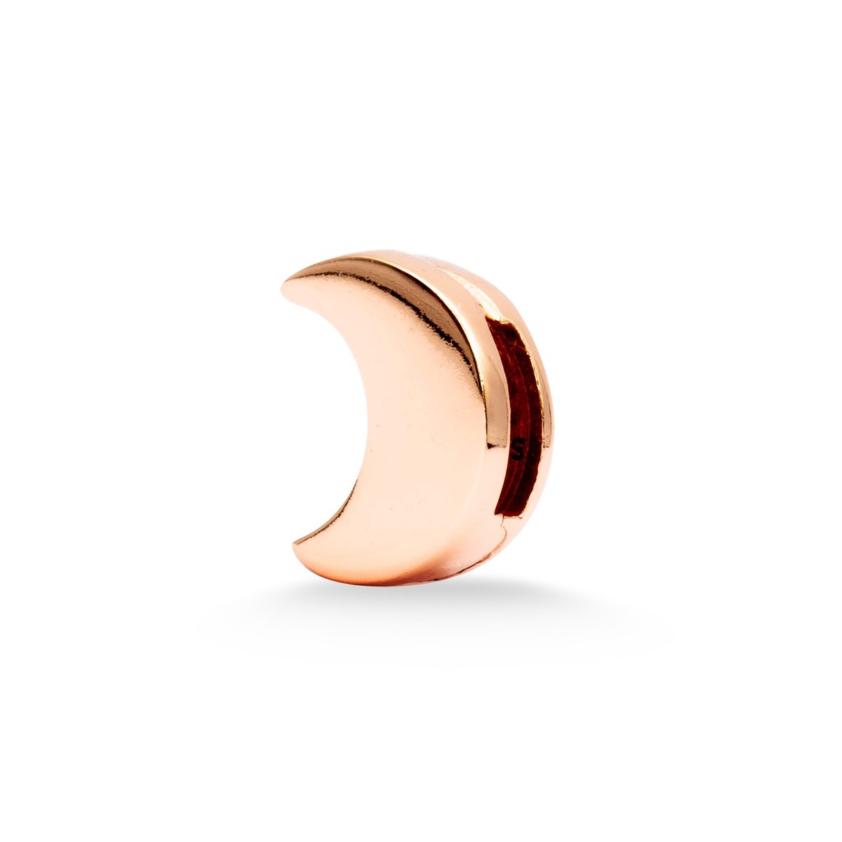 Srebrny pozłacany charms klips 925 Luna
