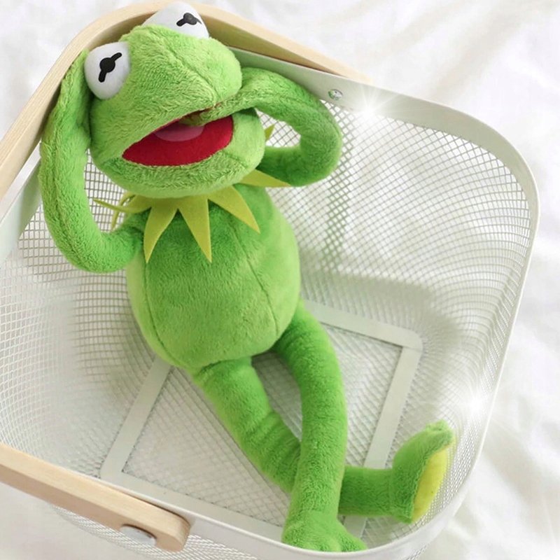Maskotka Żaba Kermit Ulica Sezamkowa 40 cm do zawieszenia przytulanka