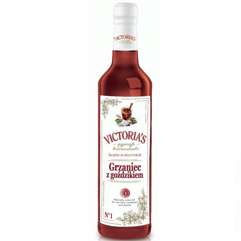 Syrop Barmański do drinków kawy Victoria Cymes GRZANIEC z goździkiem 490 ml