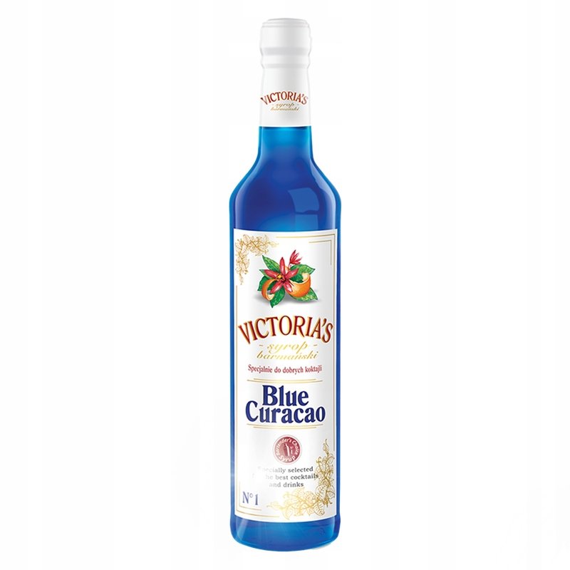 Syrop Barmański do drinków kawy deserów Victoria Cymes BLUE CURACAO 490 ml