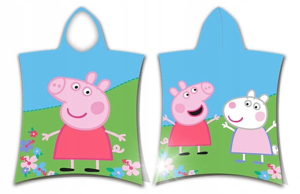 Poncho dla dzieci Świnka Peppa Pig 50x115