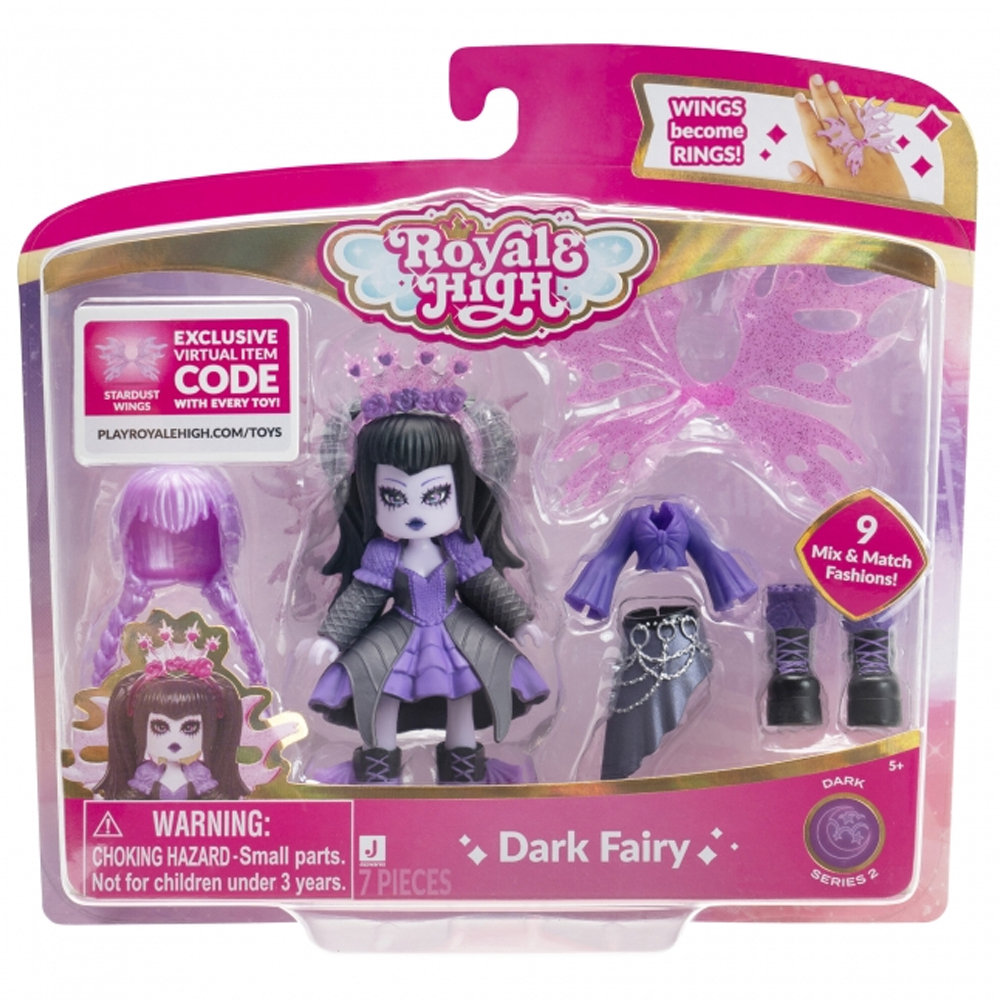 WRÓŻKA CIEMNOŚCI ROYALE HIGH FIGURKA DELUX DARK FAIRY ZESTAW + KOD ONLINE