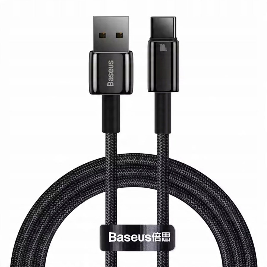 Kabel Baseus USB -A do USB-C 100W 2m, 480Mb/s, szybkie ładowanie