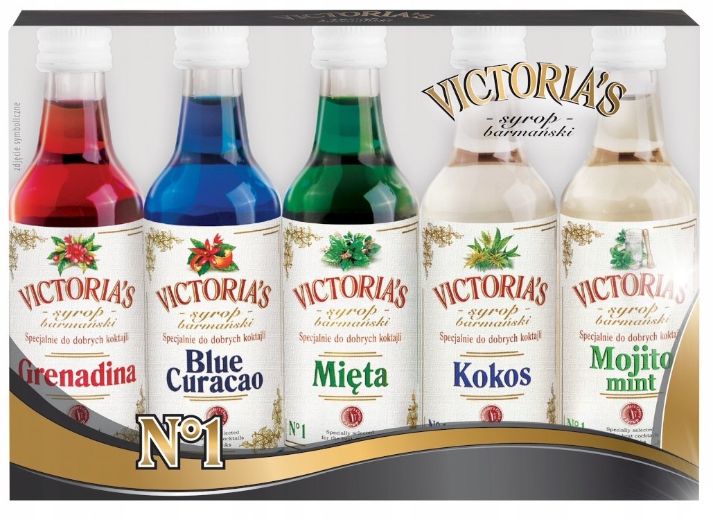 Syrop barmański Victoria Cymes do drinków mix 5 x 50 ml