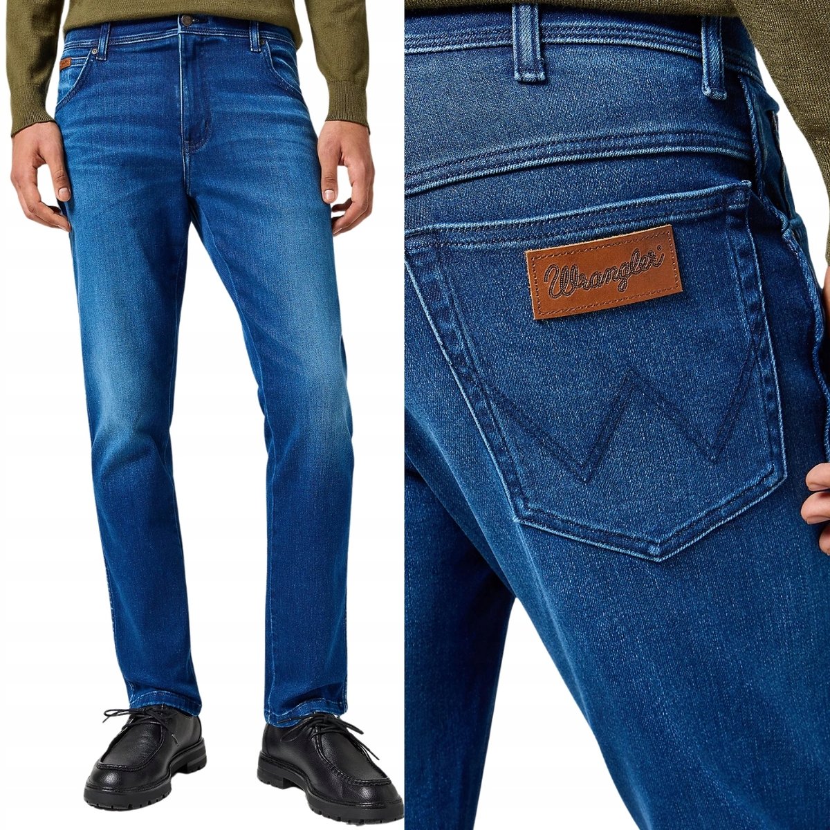 Wrangler TEXAS Shadow Jeans DżINS klasyczne proste spodnie jeansowe W38 L30