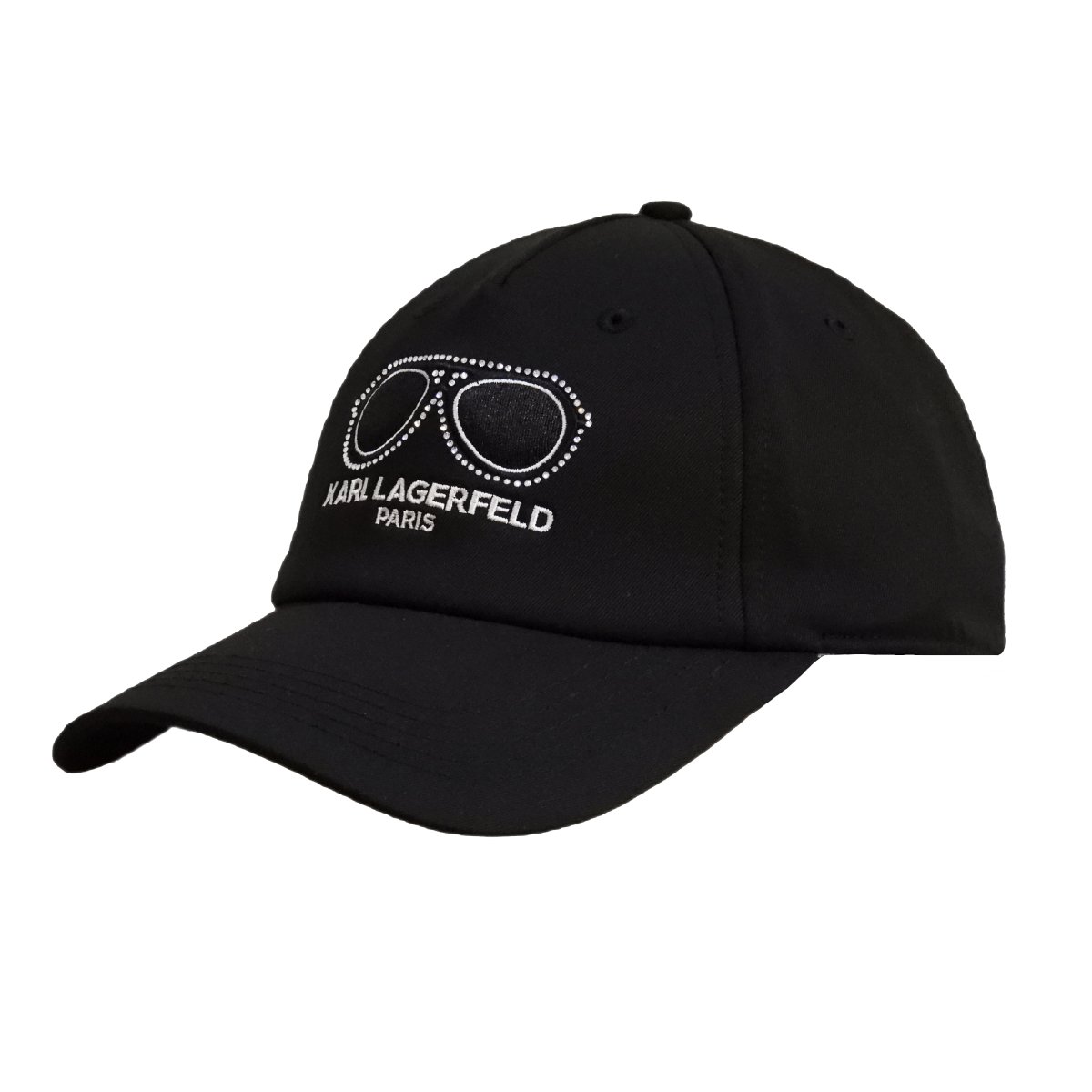 Czapka z daszkiem Karl Lagerfeld Paris Okulary Strapback Czarna - L5WH7946 blk