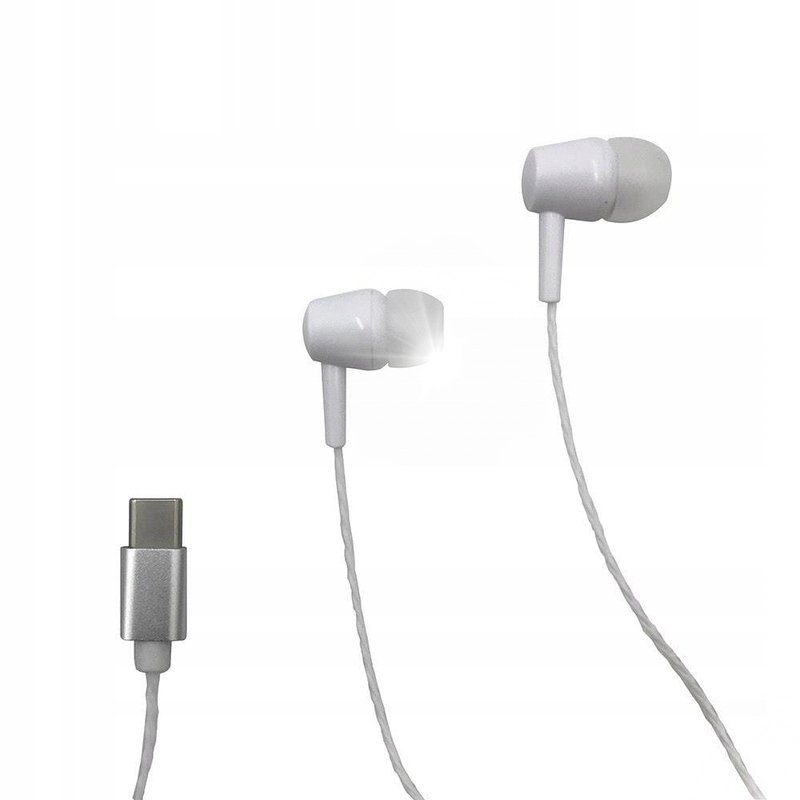 Słuchawki Dokanałowe Media-Tech MagicSound USB-C z mikrofonem białe