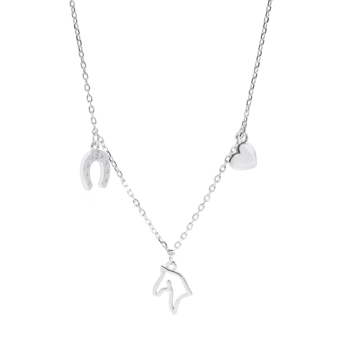 Srebrny Naszyjnik 925 Celebrytka Szczęścia