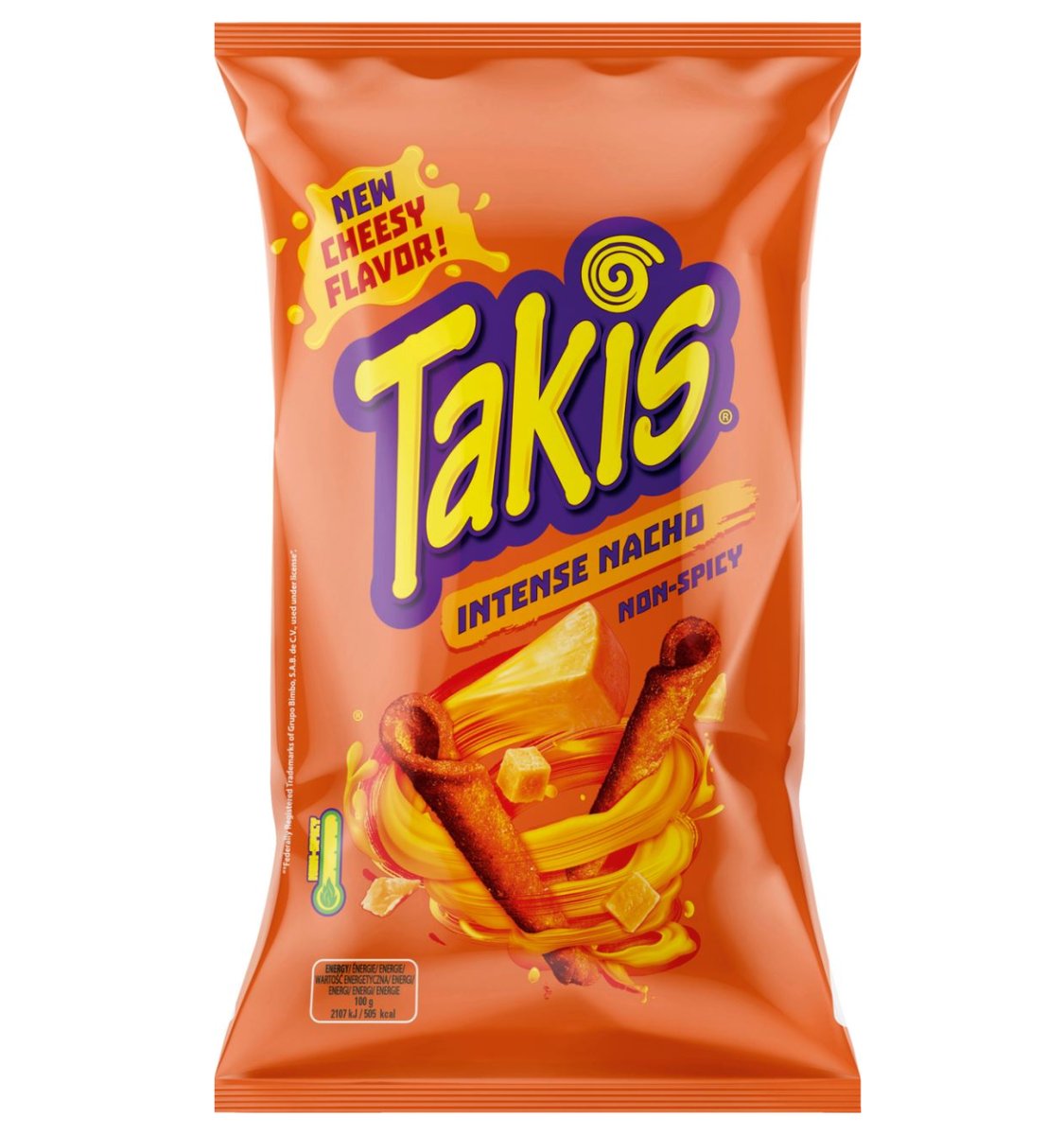 Chipsy kukurydziane Tortilla TAKIS Intense Nacho 100g