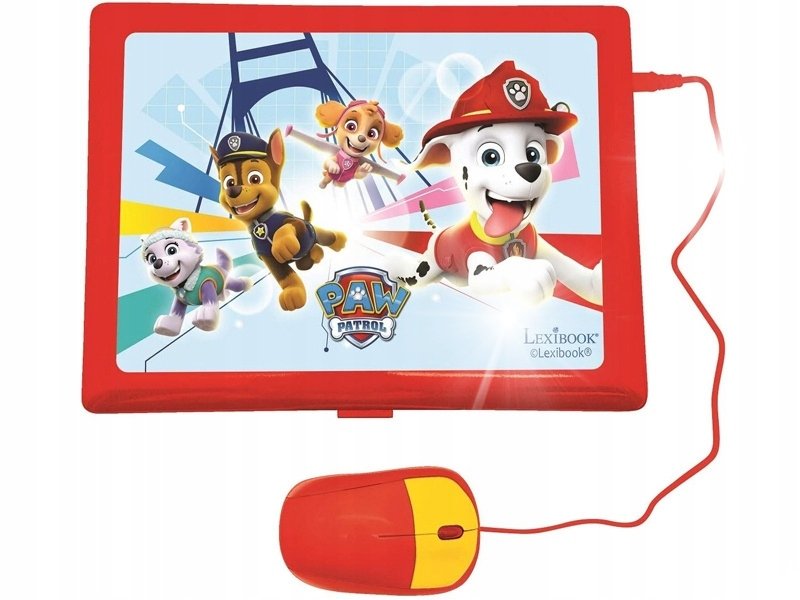 LAPTOP EDUKACYJNY PSI PATROL PAW PATROL - ekran LCD z animacjami - 2 języki