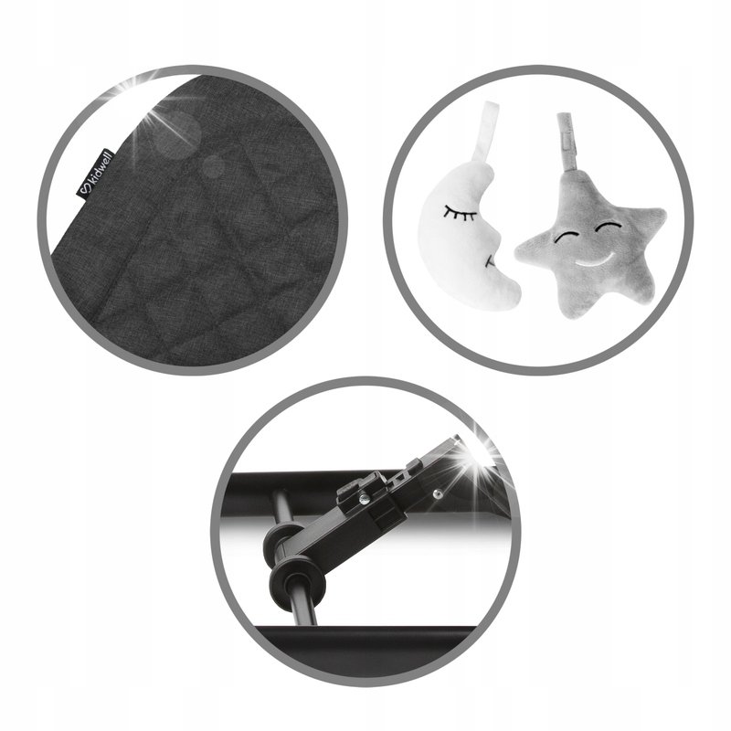 LEŻACZEK BUJACZEK KIDWELL LARO SKŁADANY DLA NIEMOWLĄT 2 ZABAWKI PAŁĄK