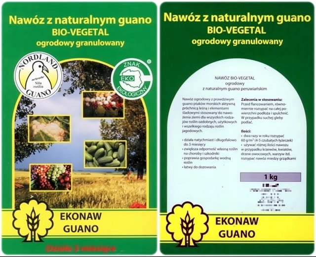 EKO NAW BIOVEGETAL NAWÓZ UNIWERSALNY Z GUANO 1 KG zakupy dla domu i biura 51408771