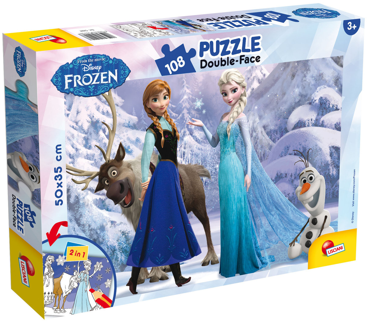 Lisciani, puzzle, Disney, Kraina Lodu, 108 el.