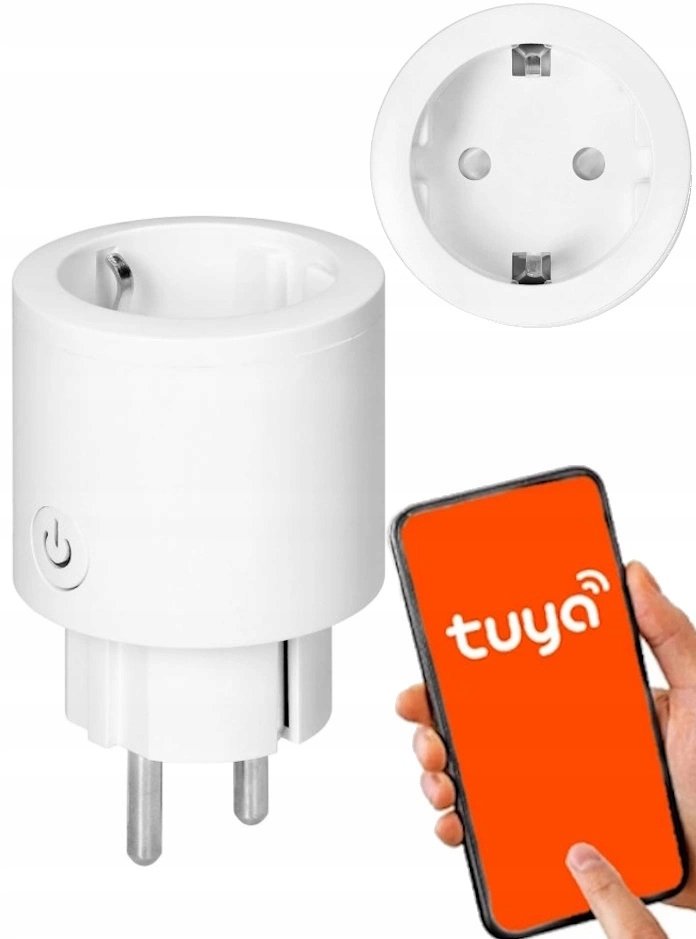 Inteligentne Gniazdo Pojedyncze Schuko sterowane Wifi Aplikacja Tuya Smart