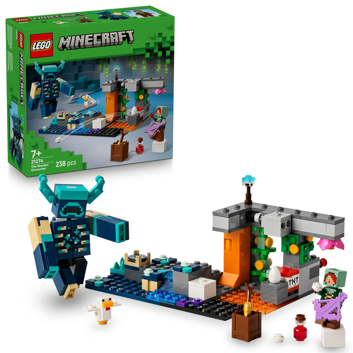 LEGO MINECRAFT 21274 KLOCKI MAJKRAFT Spotkanie z Rangerem