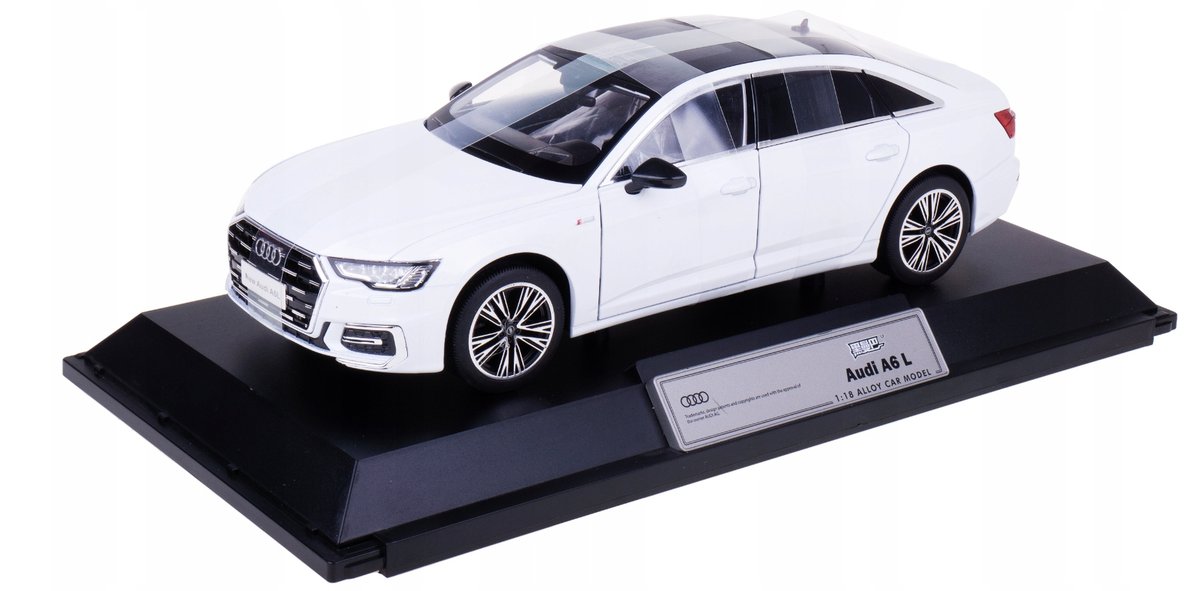 AUTO AUDI A6L MODEL METALOWY ŚWIATŁO DŹWIĘK OTWIERANE ELEMENTY RÓŻNE KOLORY