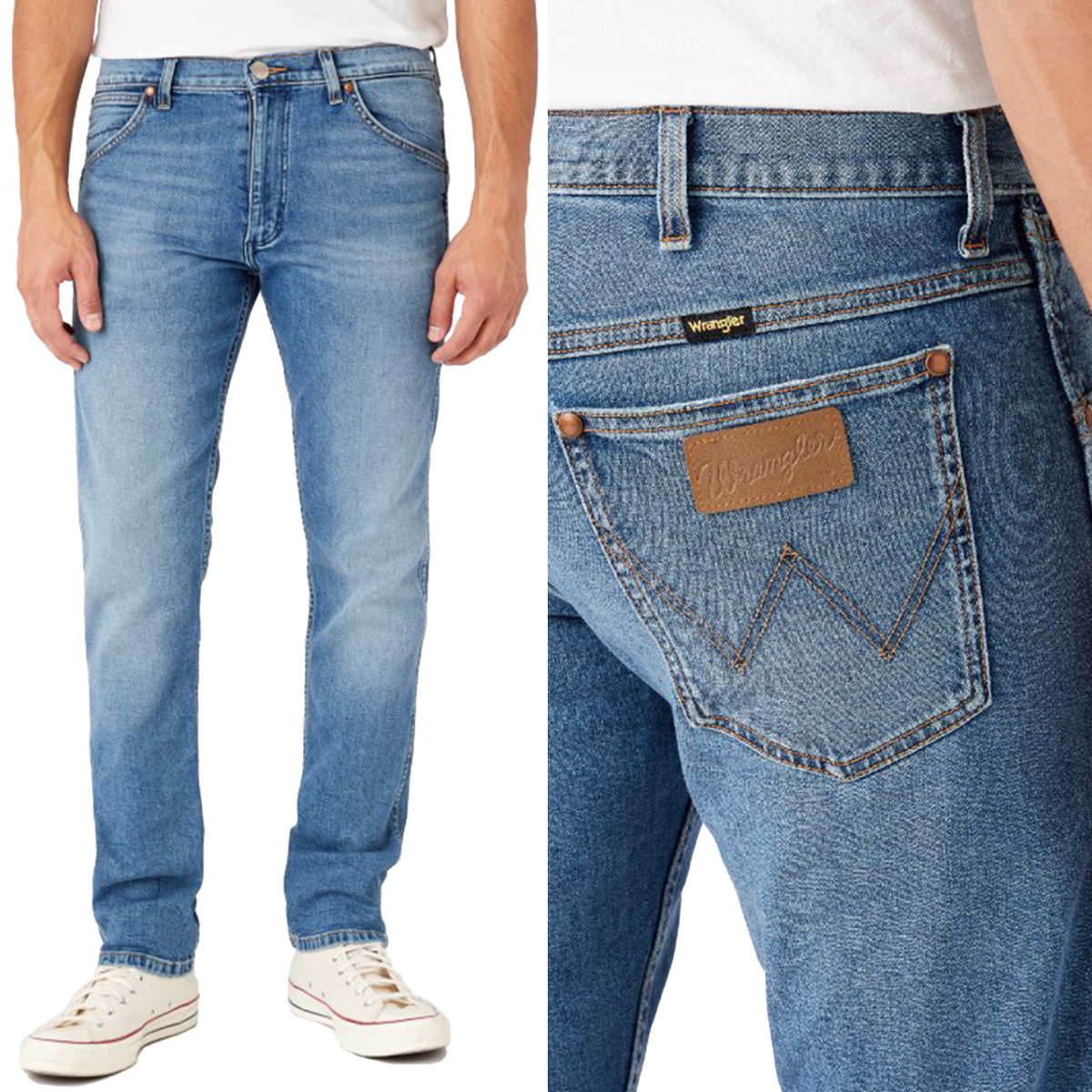 Wrangler 11MWZ SLIM 3 years dopasowane proste spodnie jeansowe W29 L32