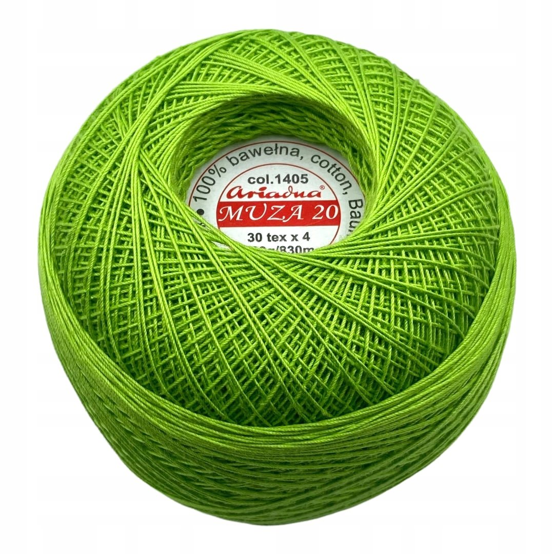 Kordonek Ariadna Muza 20 jasny zielony 1405
