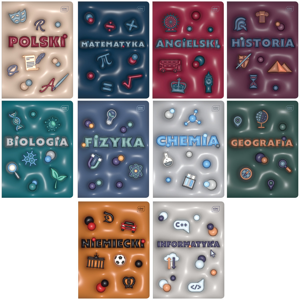 10 X ZESZYTY PRZEDMIOTOWE A5 DO KLAS 7-8 I LICEUM