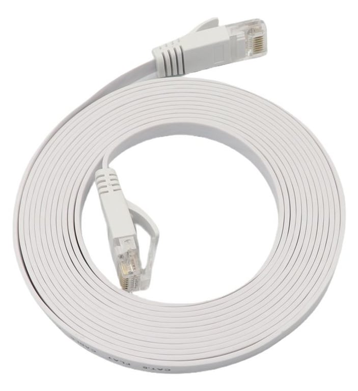 Microconnect V-UTP6A01W-FLAT-LSZH kabel sieciowy Biały 1 m Cat6a U/UTP (UTP) V-UTP6A01W-FLAT-LSZH