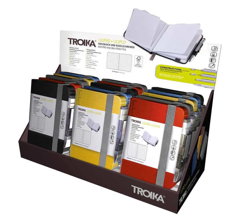 TROIKA CD127 notatnik A7 128 ark. Różne kolory