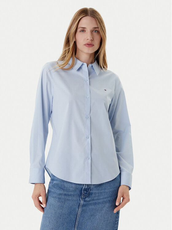 Tommy Hilfiger Koszula Ess WW0WW47169 Błękitny Regular Fit