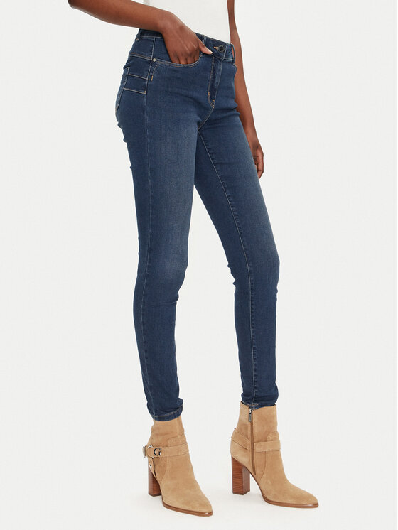 Morgan Jeansy 241-PARDA Granatowy Slim Fit