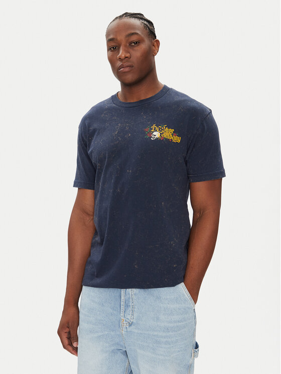 DC T-Shirt ADYZT05460 Granatowy Heritage Fit