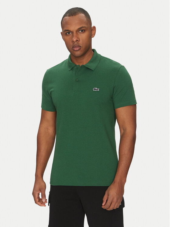 Lacoste Polo DH5522 Zielony Regular Fit