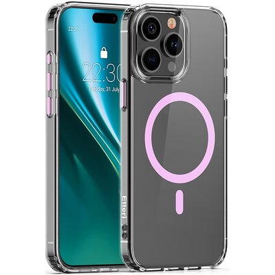 Etui ETTERI Color Mag do Apple iPhone 14 Pro Przezroczysto-różowy