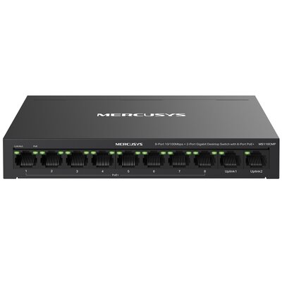 Switch MERCUSYS MS110CMP Gigabit Ethernet, 10 portów, Funkcja PoE+