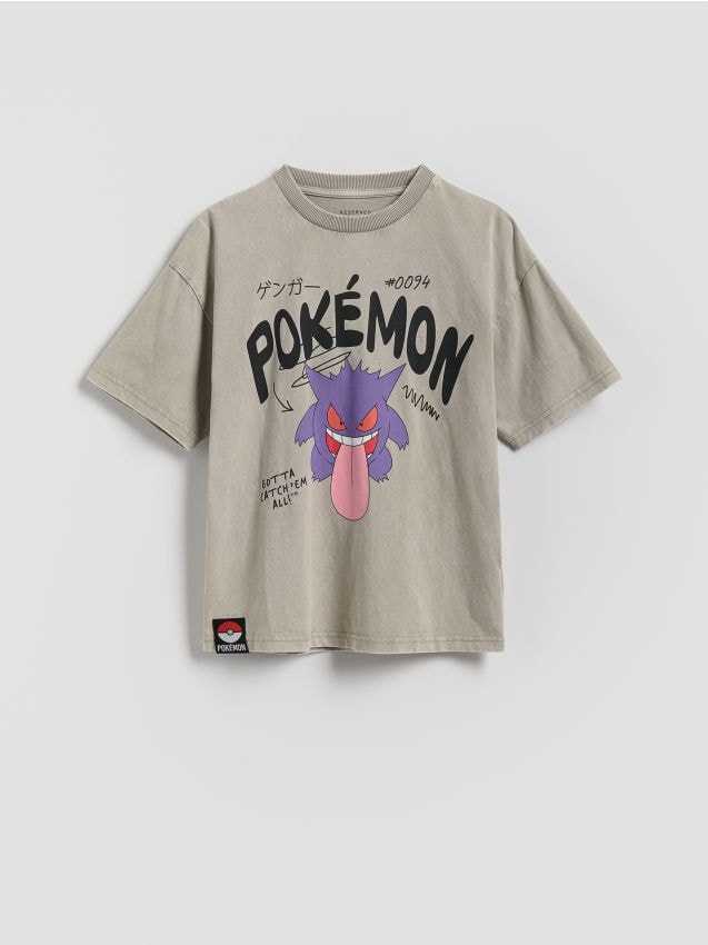 Reserved - T-shirt Pokémon - jasnoszary
