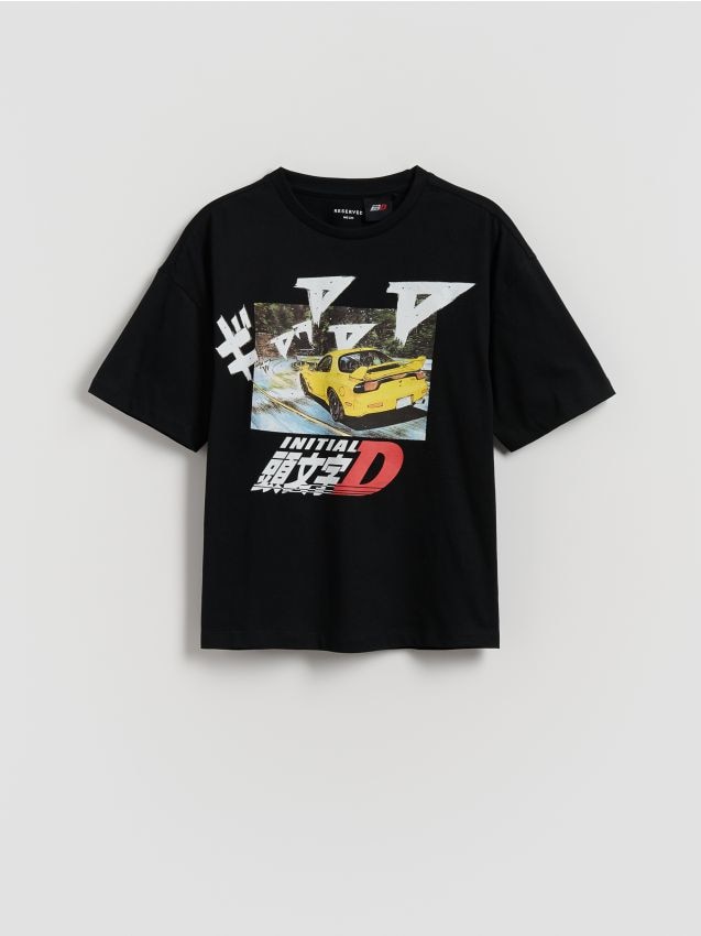 Reserved - T-shirt Initial D - czarny
