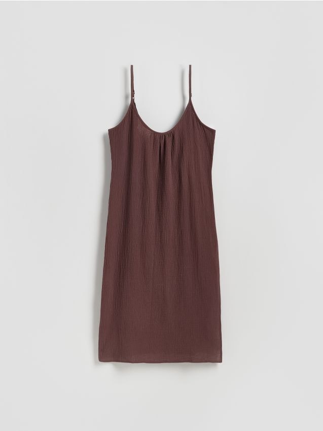 Reserved - Sukienka plażowa - ciemnobrązowy