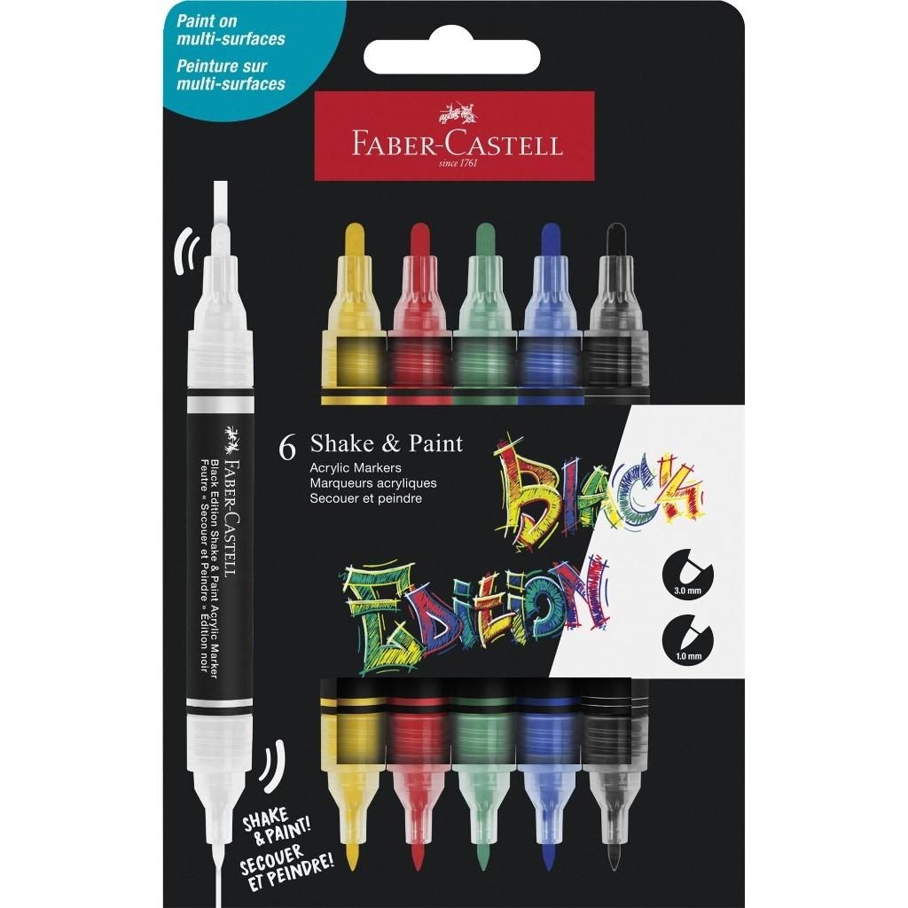 Faber-Castell Marker akrylowy Black Edition 6 szt.