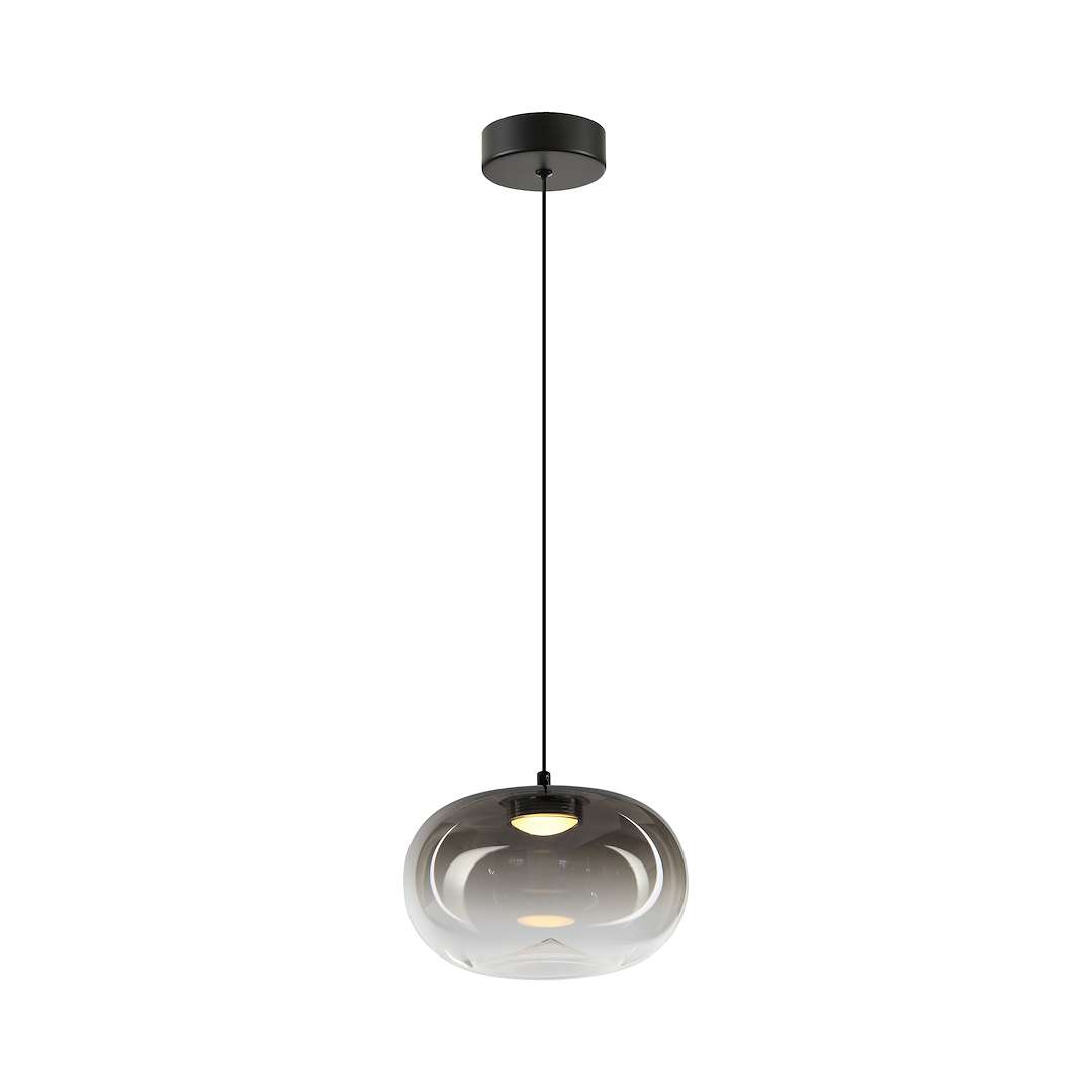 Lampa wisząca LED z owalnym, dymionym kloszem ML1397 z serii VASO