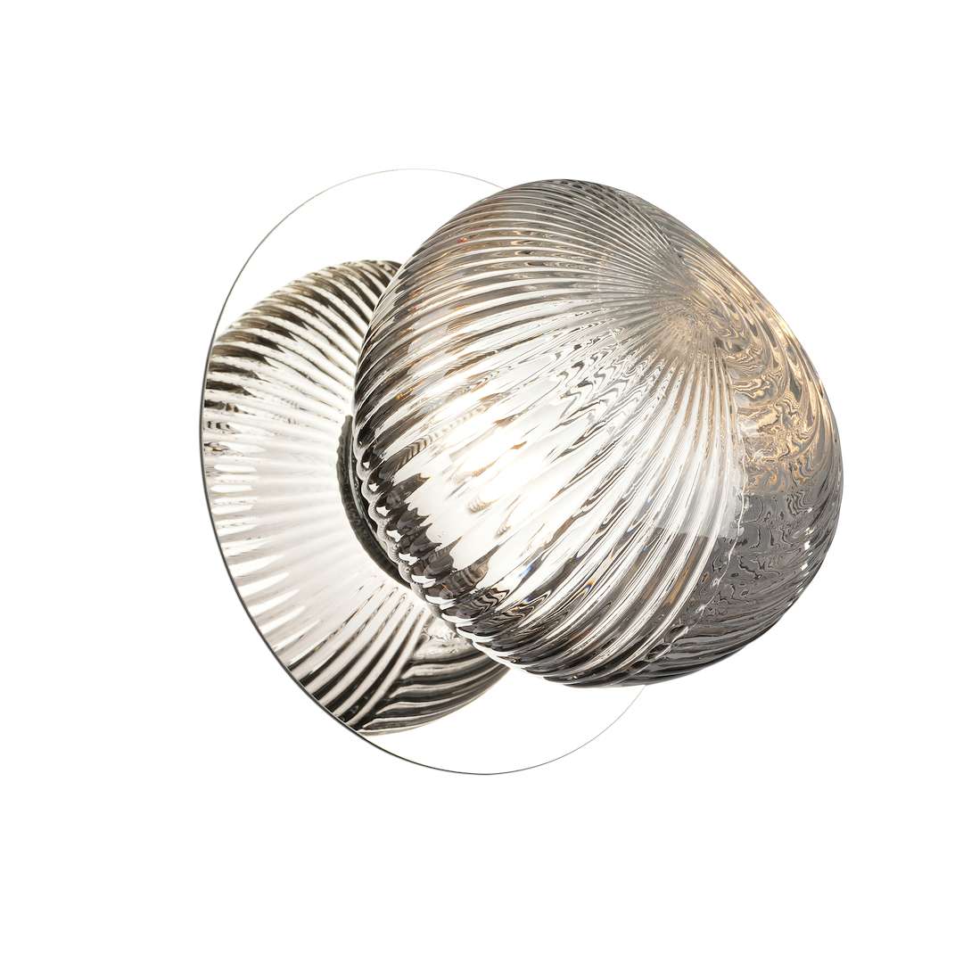 Lampa sufitowa LED z chromowaną podsufitką, klosz ML1431 z serii BOLLA