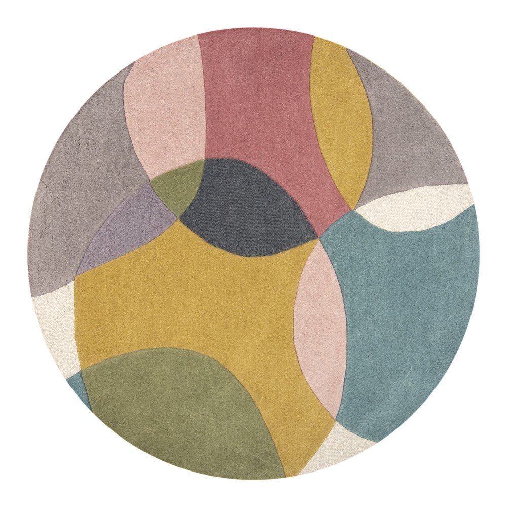 Wełniany okrągły dywan tkany ręcznie ø 160 cm Glow Multi – Flair Rugs